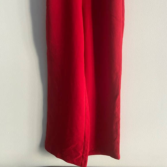 Solid Red mockneck jumpsuit - Picture 7 of 8